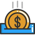 insérer une pièce de monnaie icon