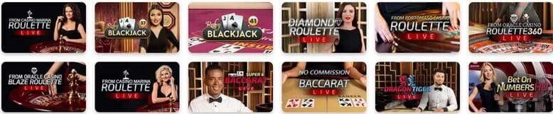 VegasKings Casino live games