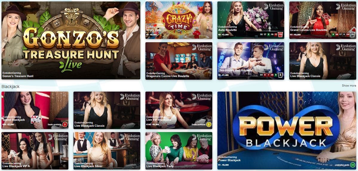 Croupier en direct de Turbo Vegas