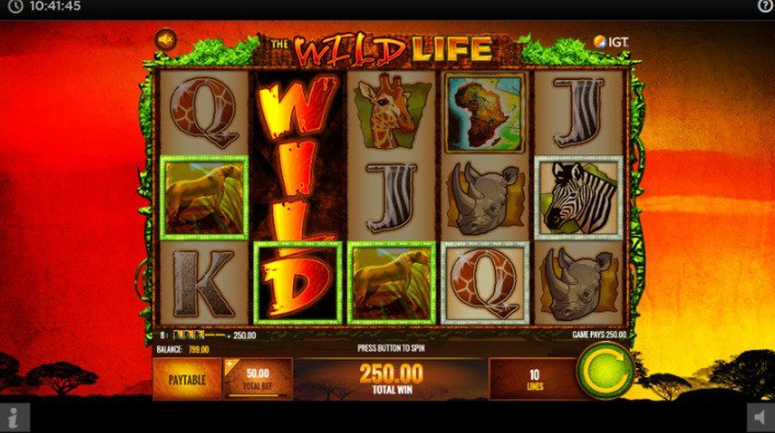 The Wildlife Slots wild feature