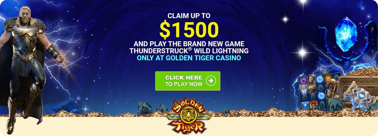 Golden Tiger Casino $1500 bonus offer