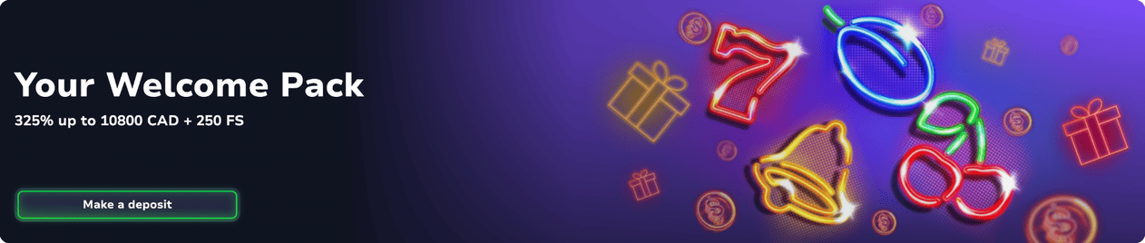 New members who register at 7Bit Casino can access an impressive welcome bonus. This includes a 325% match bonus up to CAD 10,800 and 250 complimentary spins spread across their first four deposits as follows: