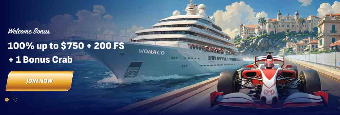 Wonaco welcome bonus offer banner